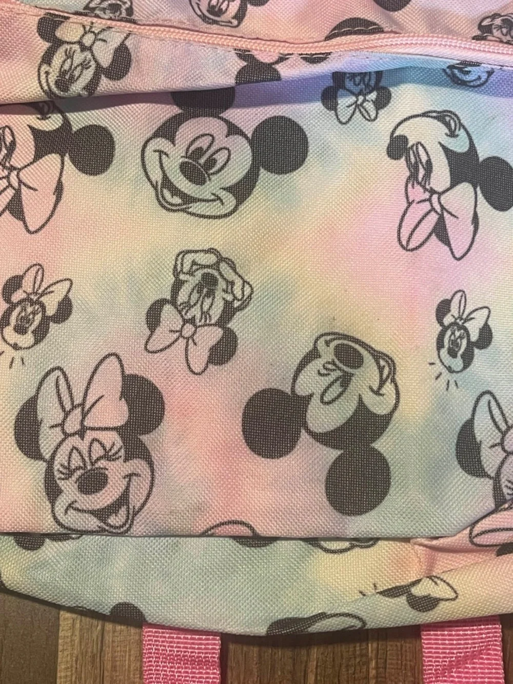 Mickey and Minnie tie dye backpack